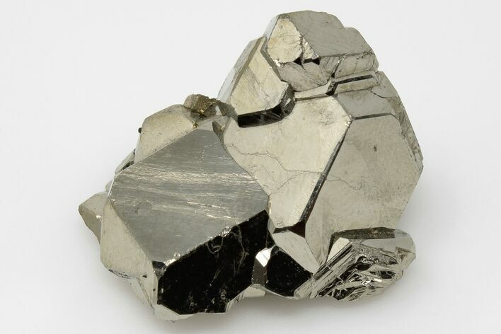 Shiny, Pyritohedral Pyrite Crystal Cluster - Peru #195649